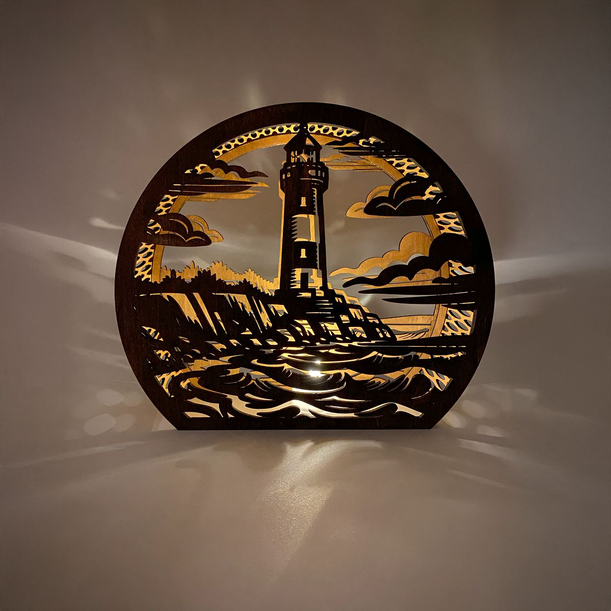 Lighthouse beside the Sea flameless candle Lantern