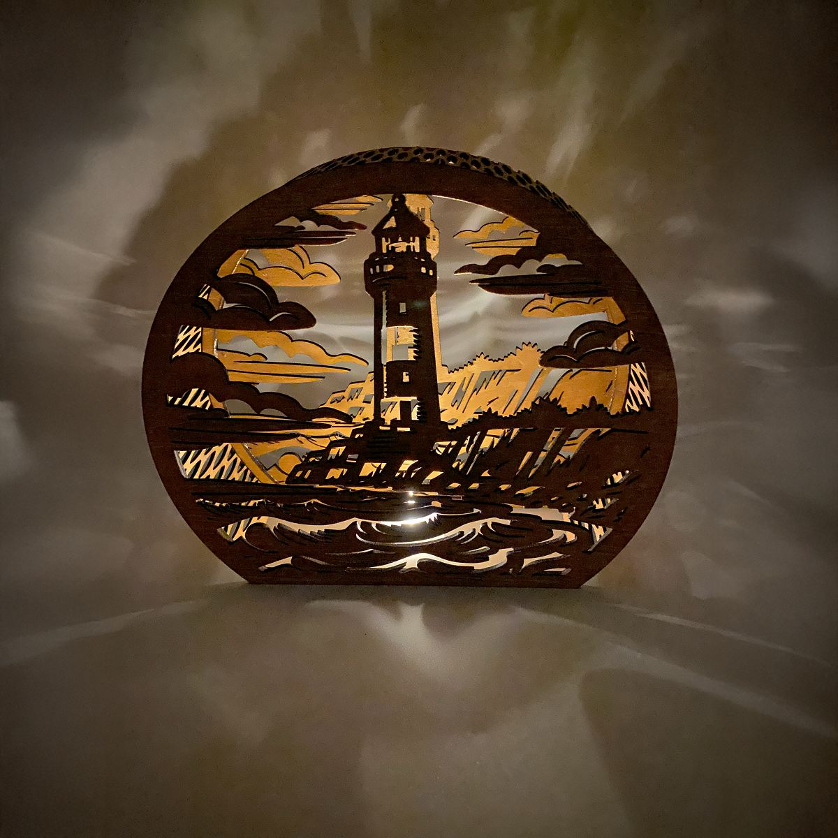 Lighthouse beside the Sea flameless candle Lantern