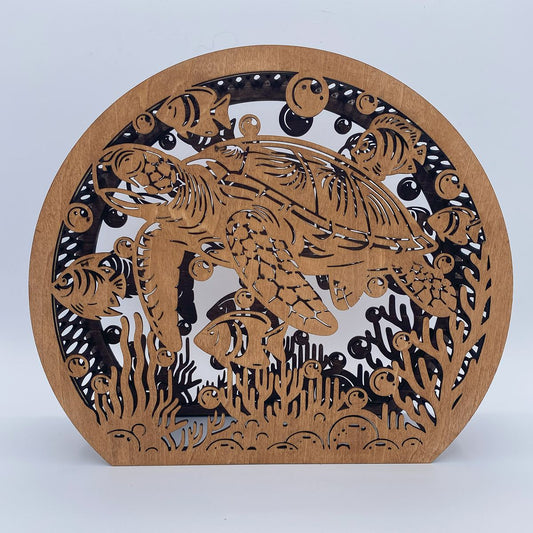 Sea Turtle flameless candle Lantern