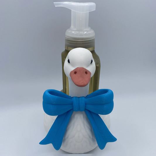 Vintage goose square bottle soap holder 3D printed farmhouse decor with soap dispenser