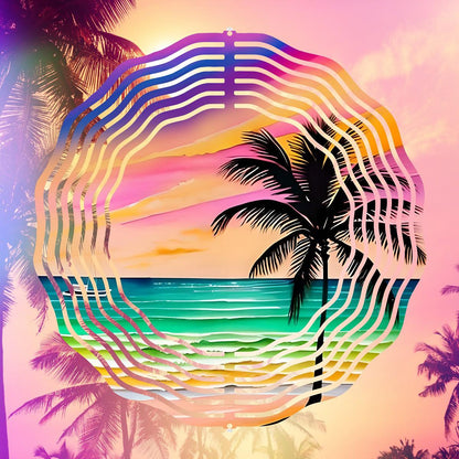 Tropical Beach Escape - a Wind Spinner with 10 design choices - 09 - wind spinner