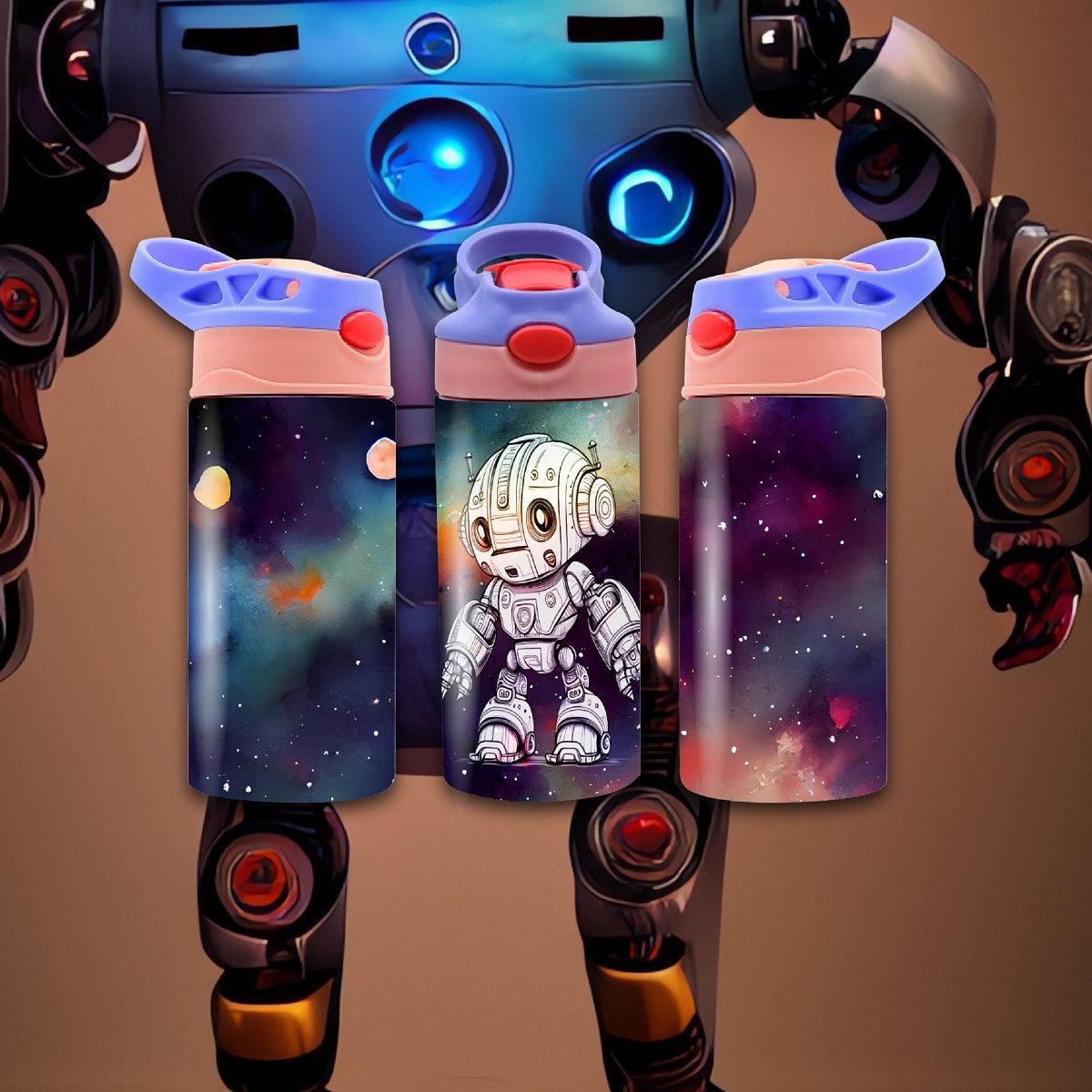 Cute Robot Keeps Kids Hydrated! Choose from 5 different image options - Kimmie's Creations L.L.C.