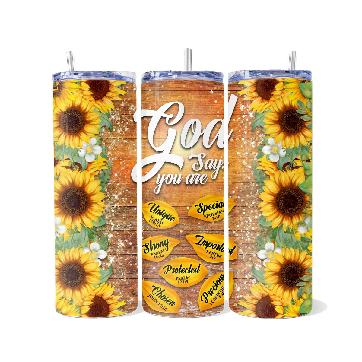 Inspiring Divine Affirmations Embrace Your Soul with 3 design choices - a Skinny Tumbler - Kimmie's Creations L.L.C.