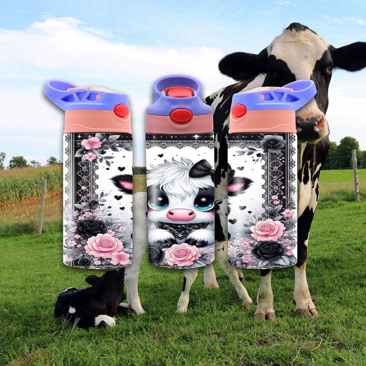 Unleash Imagination with the Stupendous Bovine Adventure! - a 12 oz Flip Top - Kimmie's Creations L.L.C.