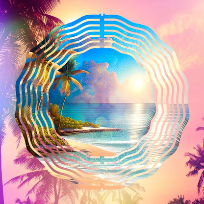 Tropical Beach Escape - a Wind Spinner with 10 design choices - 05 - wind spinner