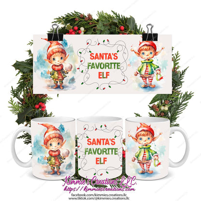 Santas Favorite Elf Mug - mug