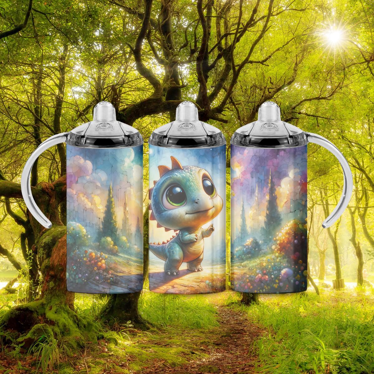 The Mythical Marvel the Friendly Dragon - a 12 oz Sippy - Kimmie's Creations L.L.C.