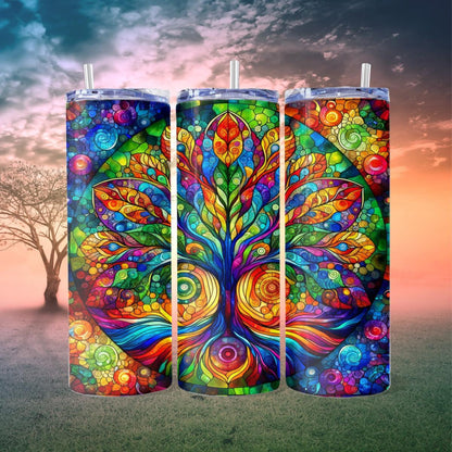 Tree of Life Skinny Tumbler with 4 design choices - 03 - skinny tumbler