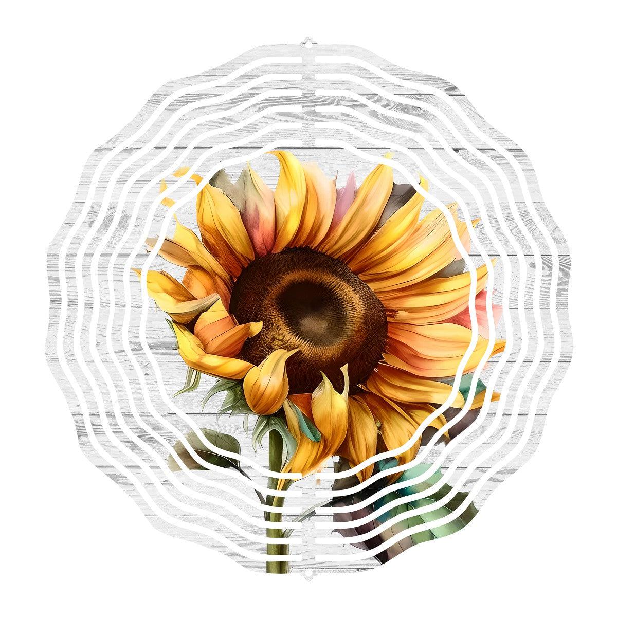 Simply a Sunflower on a Wind Spinner with 4 design choices - Kimmie's Creations L.L.C.