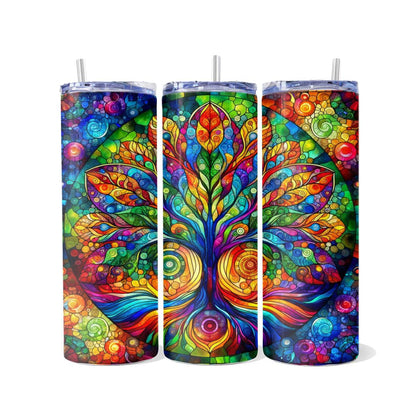 Tree of Life Skinny Tumbler with 4 design choices - skinny tumbler