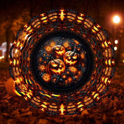 Spooky Spinners: Jack-O-Lantern Delight! - wind spinner
