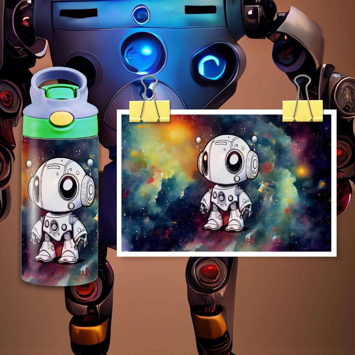 Cute Robot Keeps Kids Hydrated! Choose from 5 different image options - Kimmie's Creations L.L.C.