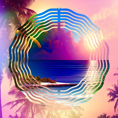 Tropical Beach Escape - a Wind Spinner with 10 design choices - 07 - wind spinner