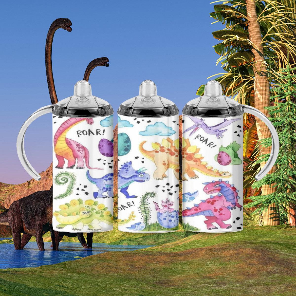 Roaring Dinosaurs Unleash Hydration! - a 12 oz Sippy - Kimmie's Creations L.L.C.