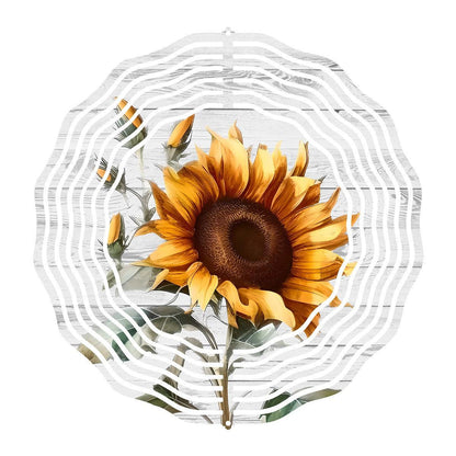 Simply a Sunflower on Wind Spinner with 4 design choices - wind spinner