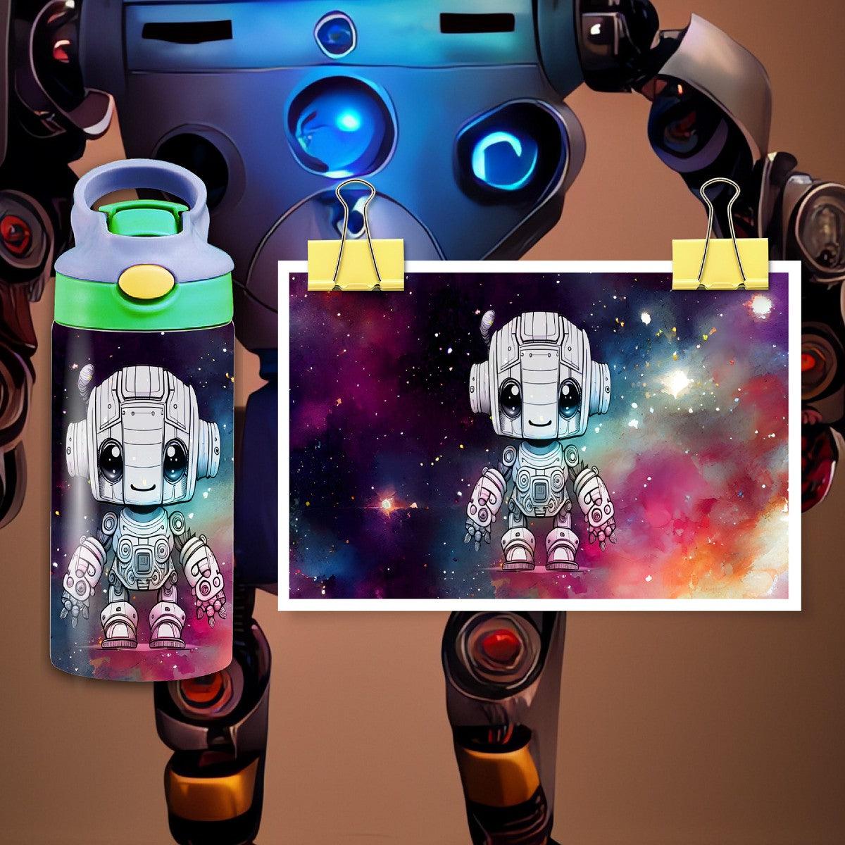 Cute Robot Keeps Kids Hydrated! Choose from 5 different image options - Kimmie's Creations L.L.C.