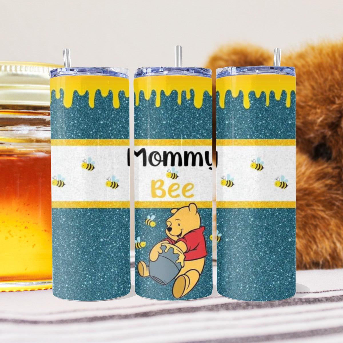 Bee the Trendiest Mommy Bee with Winnie! - a Skinny Tumbler - Kimmie's Creations L.L.C.