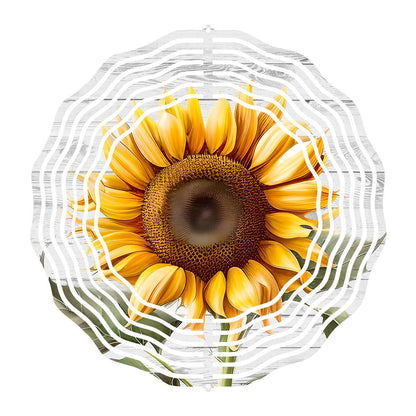 Simply a Sunflower on Wind Spinner with 4 design choices - wind spinner