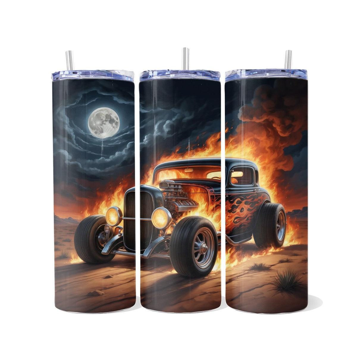 Hot Rod Moon Skinny Tumbler - Kimmie's Creations L.L.C.