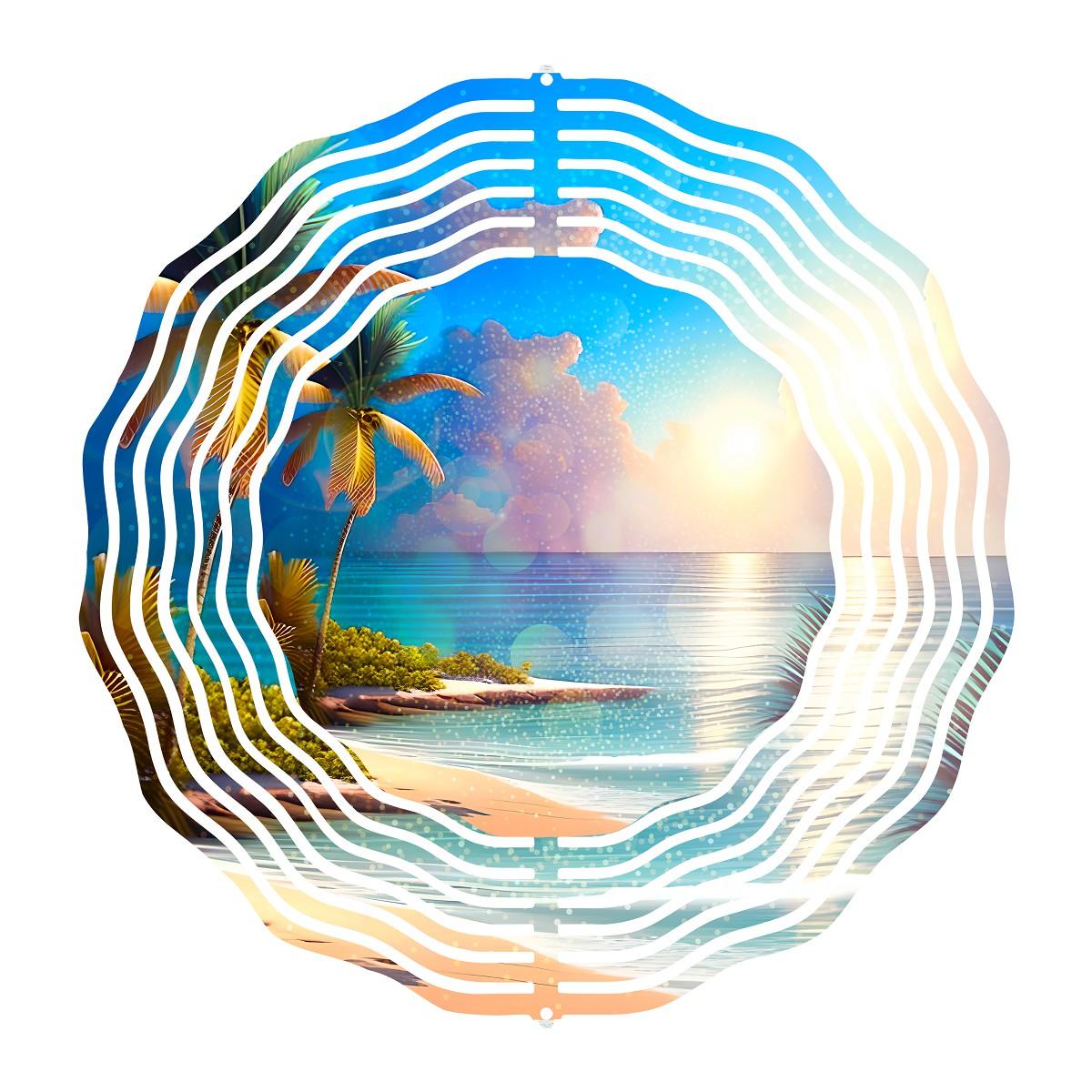 Tropical Beach Escape - a Wind Spinner with 10 design choices - Kimmie's Creations L.L.C.