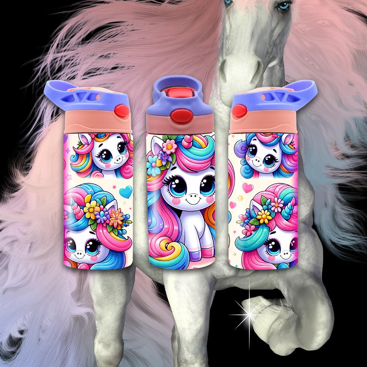 Magical Unicorn Flip Top Water Bottle: A Splash of Fun! - Kimmie's Creations L.L.C.