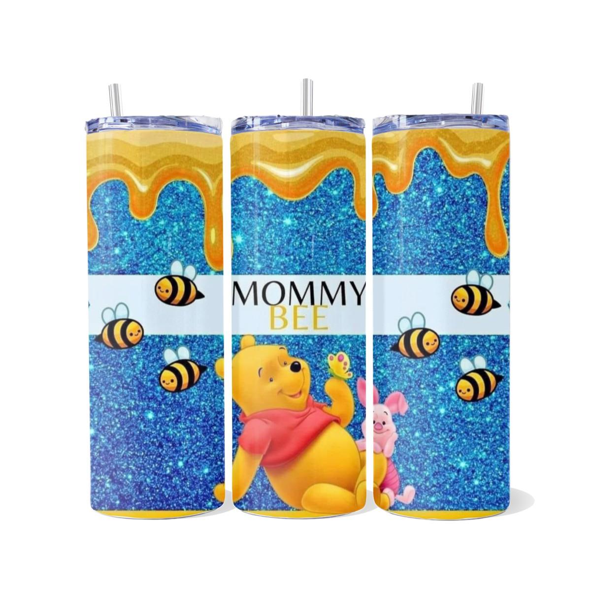 Bee the Trendiest Mommy Bee with Winnie! - a Skinny Tumbler - Kimmie's Creations L.L.C.