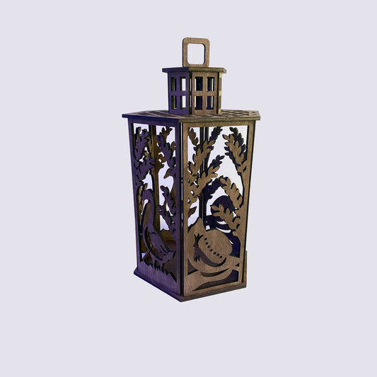 Farmyard Lantern Cupola Designs with a flameless candle and 10 design choices - Geese / Rosewood / Basswood - decor