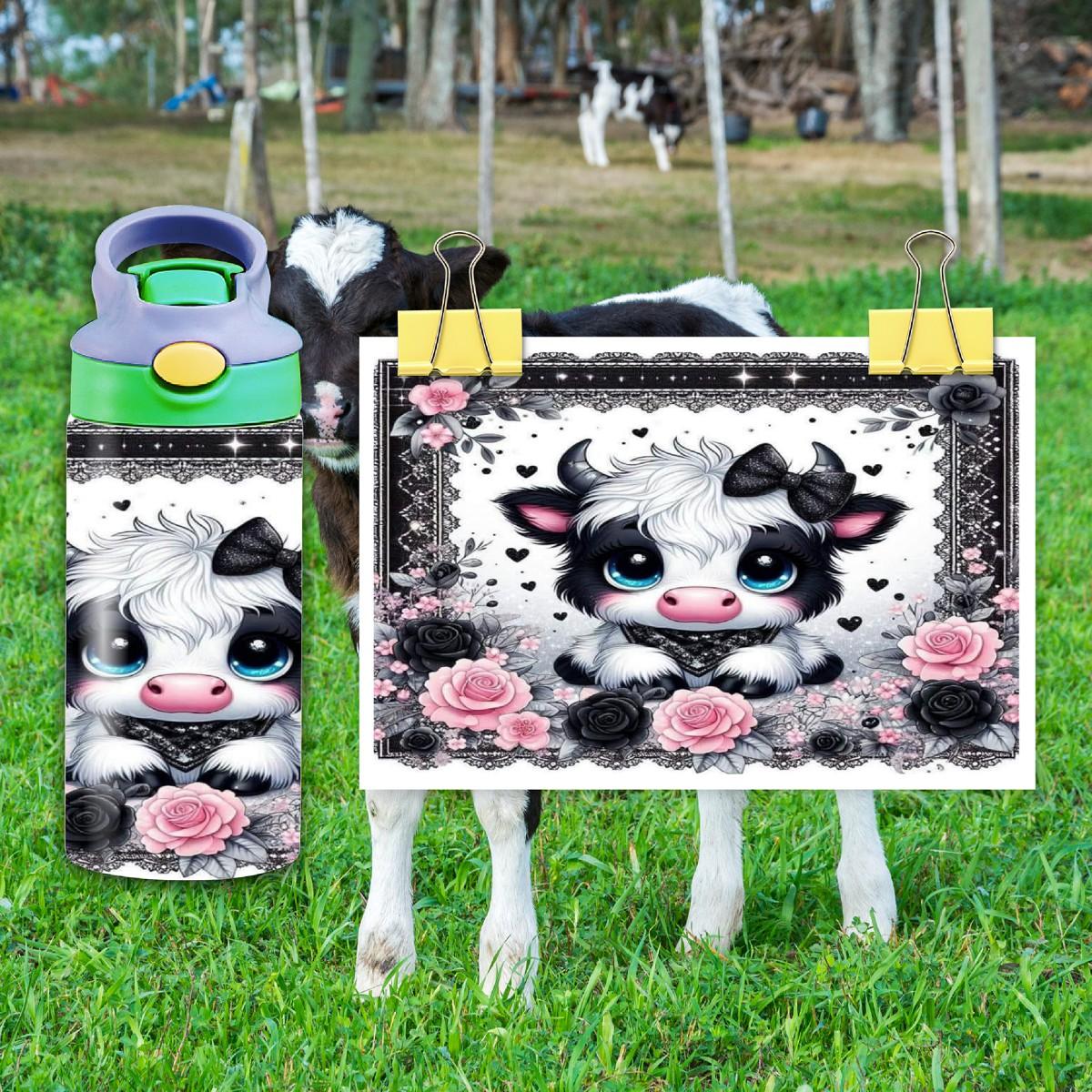 Unleash Imagination with the Stupendous Bovine Adventure! - a 12 oz Flip Top - Kimmie's Creations L.L.C.