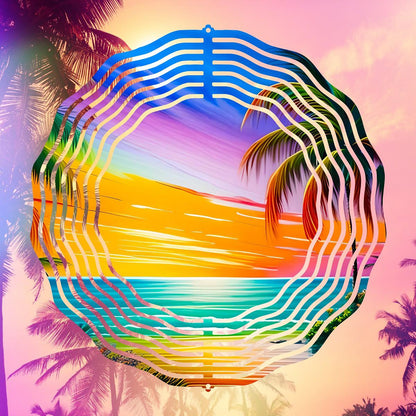 Tropical Beach Escape - a Wind Spinner with 10 design choices - 01 - wind spinner
