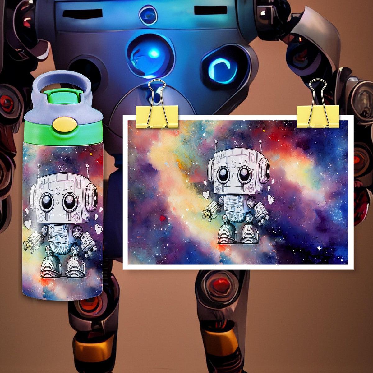 Cute Robot Keeps Kids Hydrated! Choose from 5 different image options - Kimmie's Creations L.L.C.