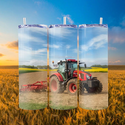 Farm Life Tractor Skinny Tumbler - skinny tumbler