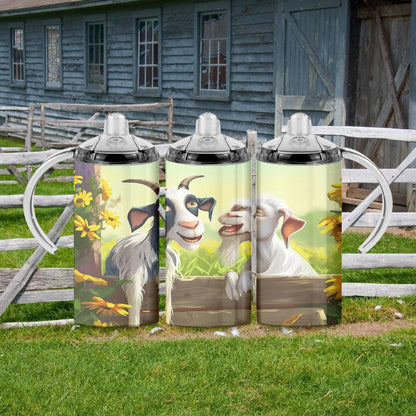 Goat-cha! Hilarious Hooves & Hydration - 12 oz Sippy - sippy cup