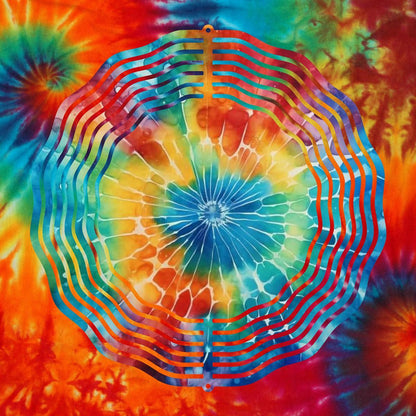Mesmerizing Tie Dye Wind Spinner - wind spinner