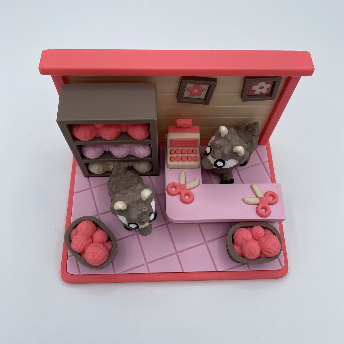 Alpacas and Yarn Store Playset - 3D Printed Articulated Diorama
