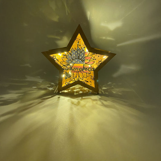 USA Themed Star shape led Lanterns