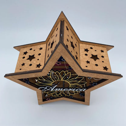 USA Themed Star shape led Lanterns