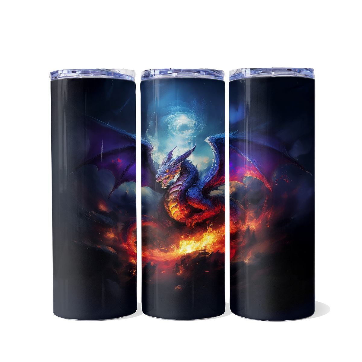 Amethyst Dragon Dual Opening Skinny Tumbler