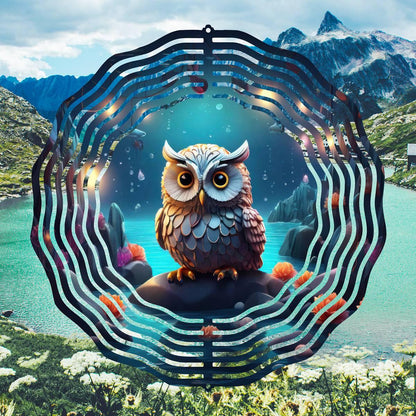 Enchant Your Garden with Moonlit Owl Wind Spinner 8 different design choices - 01 - wind spinner