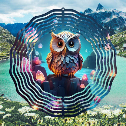 Enchant Your Garden with Moonlit Owl Wind Spinner 8 different design choices - 03 - wind spinner