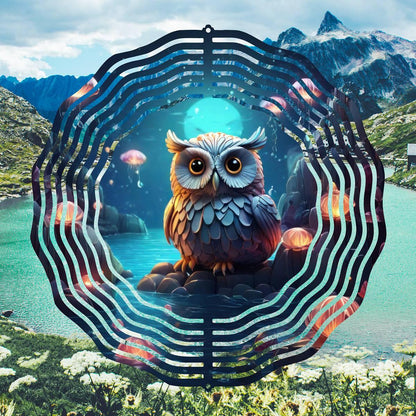 Enchant Your Garden with Moonlit Owl Wind Spinner 8 different design choices - 06 - wind spinner
