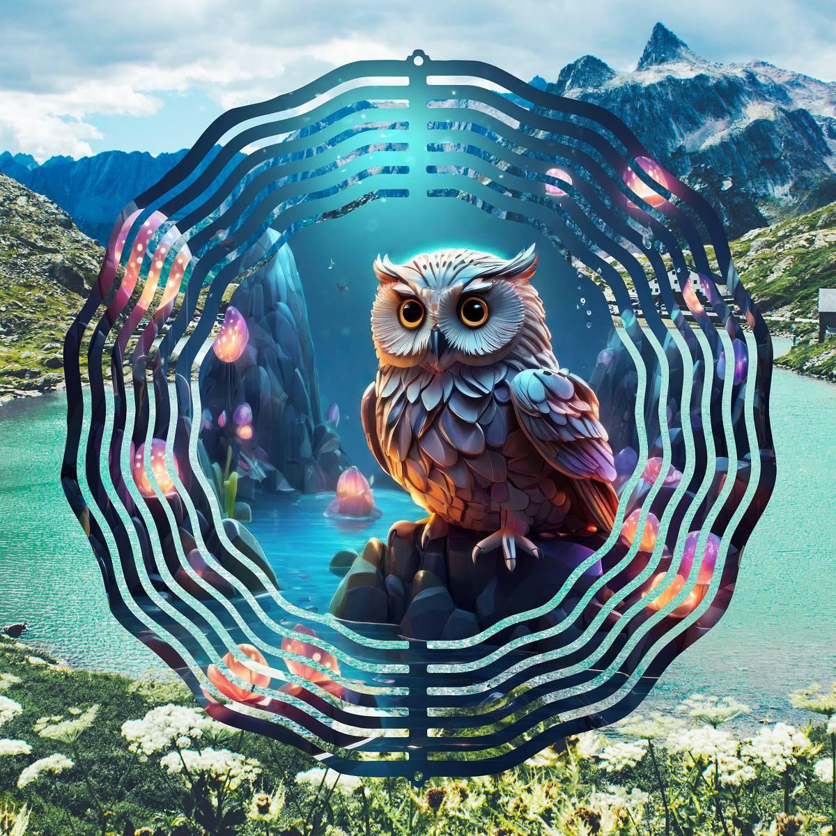 Enchant Your Garden with Moonlit Owl Wind Spinner with 8 different design choices - Kimmie's Creations L.L.C.