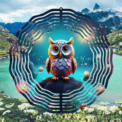 Enchant Your Garden with Moonlit Owl Wind Spinner 8 different design choices - 08 - wind spinner
