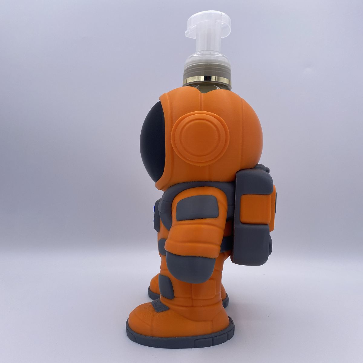 Side view of astronaut 3D printed soap holder