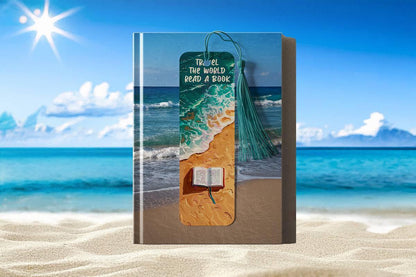 Beach artistry bookmarks with 4 design choices - 03 - bookmark
