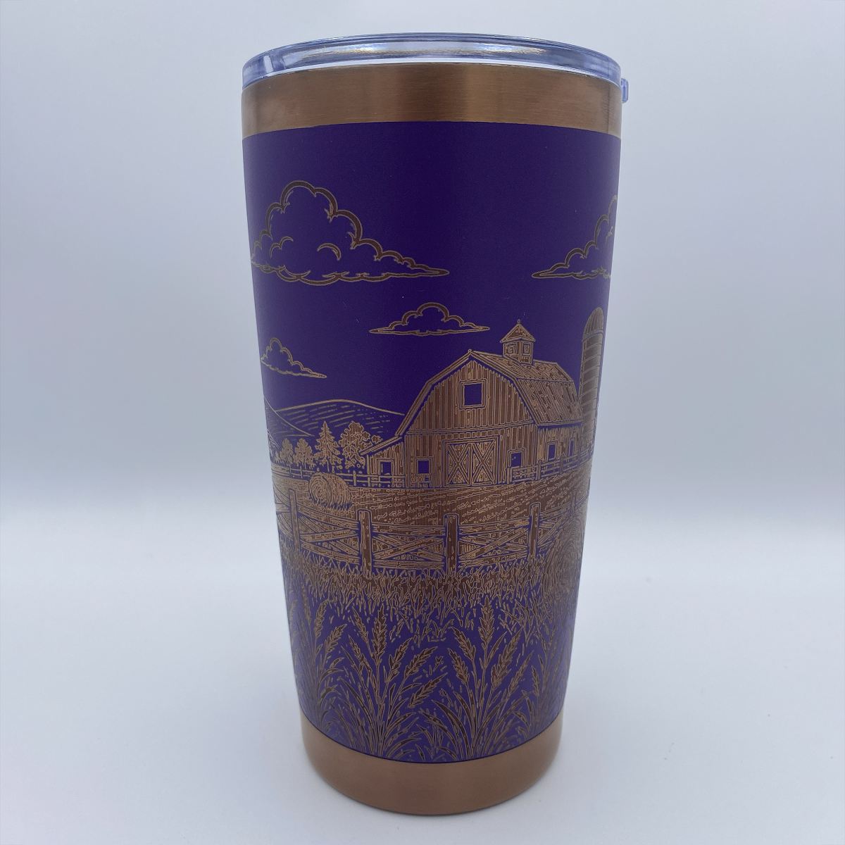 Baby highland cow on the farm engraved 20oz stainless steel tumbler