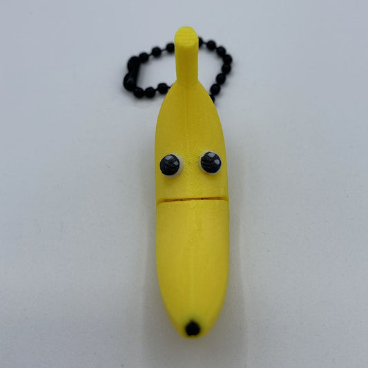 Banana Articulated Keychain - 3D Printed Poseable Banana Toy