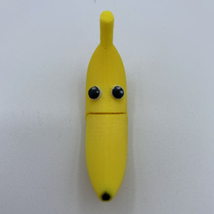 Banana Articulated Keychain - 3D Printed Poseable Banana Toy