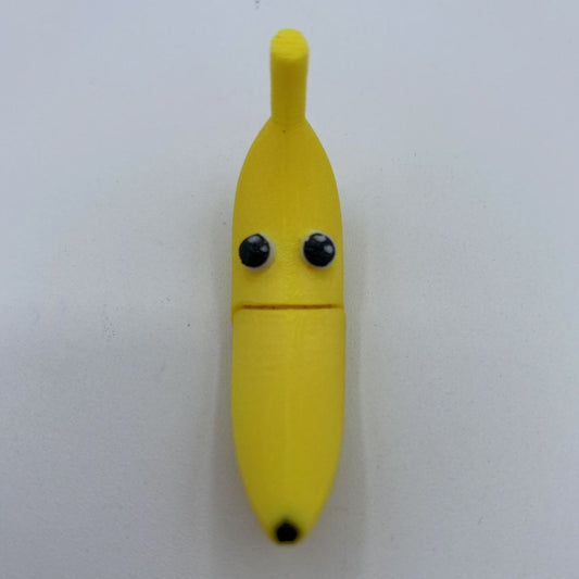 Banana Articulated Keychain - 3D Printed Poseable Banana Toy