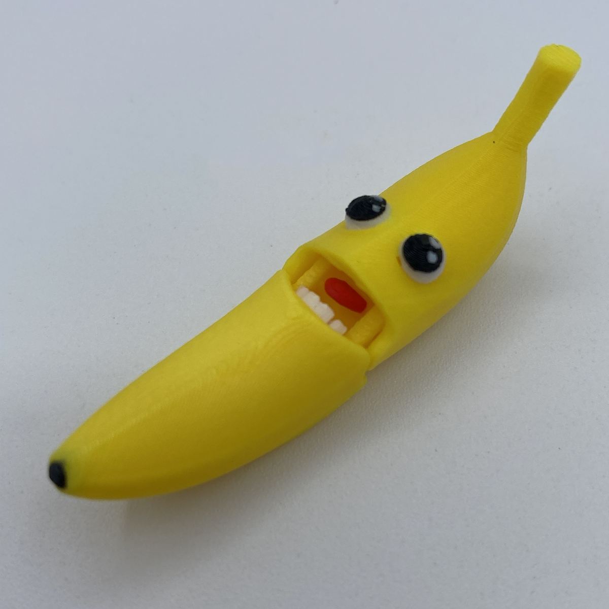 Banana Articulated Keychain - 3D Printed Poseable Banana Toy