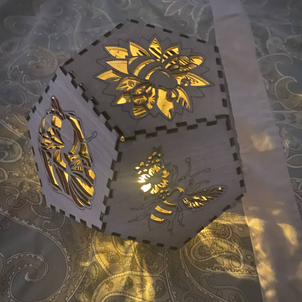 Dodecahedron Lanterns with flameless candles - decor